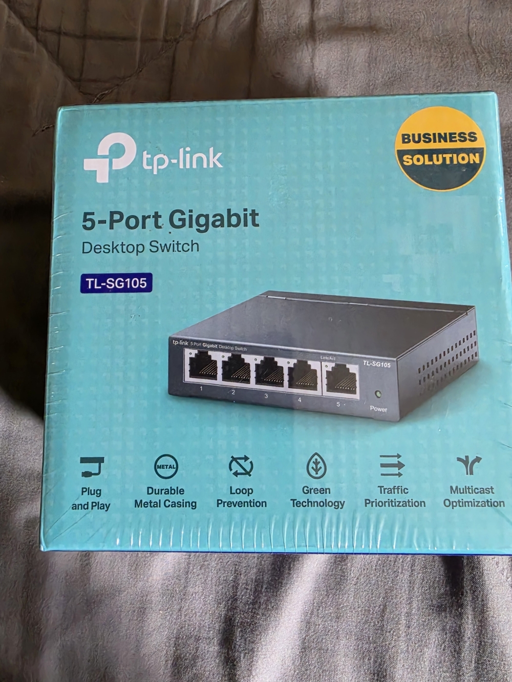 TP-Link TL-SG105 5-Port Gigabit Desktop Switch - Black